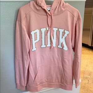 PINK Victoria's Secret Light Pink Hooded Pullover Sweatshirt
